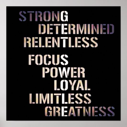 Workout Motivierend Poster (Vorne)