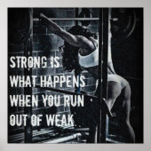 Workout Motivierend Poster (Vorne)