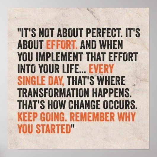 Workout Motivierend Poster (Vorne)