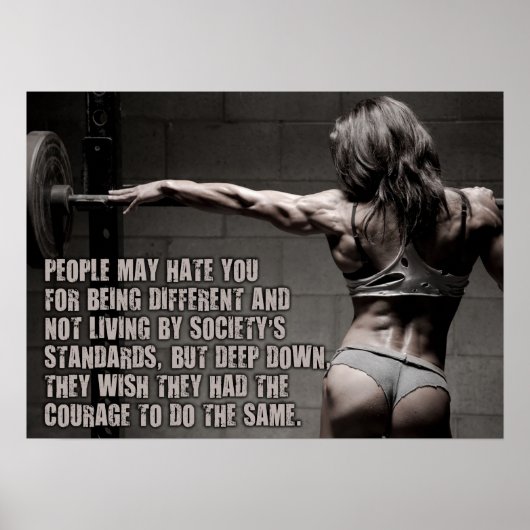 Workout Motivierend Poster (Vorne)