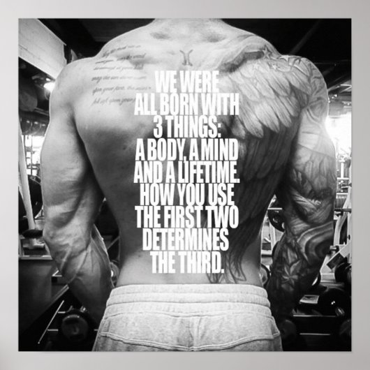 Workout Motivierend Poster (Vorne)