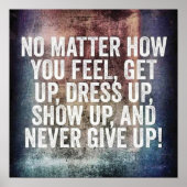 Workout Motivierend Poster (Vorne)