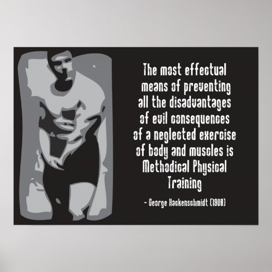 Workout Motivierend Poster (Vorne)