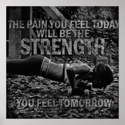 Workout Motivierend Poster (Vorne)