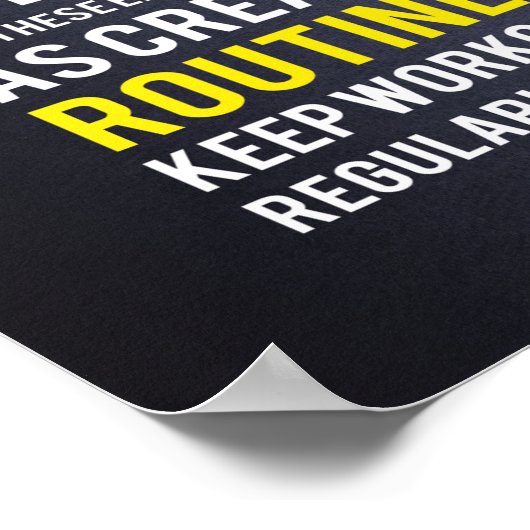 Workout Motivierend Poster (Ecke)