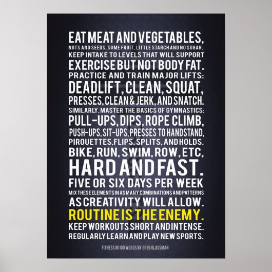 Workout Motivierend Poster (Vorne)