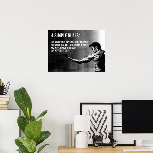 Workout Motivierend Poster (Heimbüro)