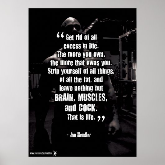 Workout Motivierend Poster (Vorne)