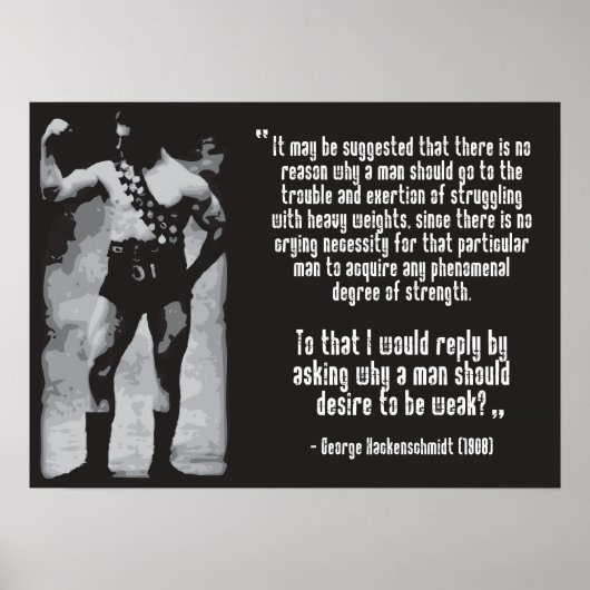 Workout Motivierend Poster (Vorne)