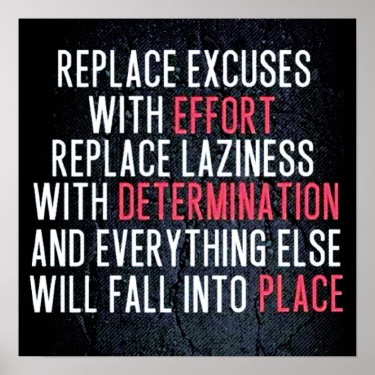 Workout Motivierend Poster (Vorne)