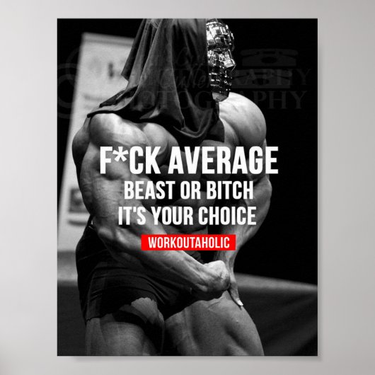 Workout Motivierend Poster (Vorne)