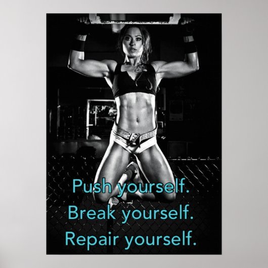 Workout Motivierend Poster (Vorne)