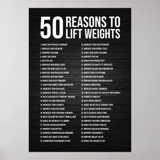 Workout Motivierend Poster (Vorne)