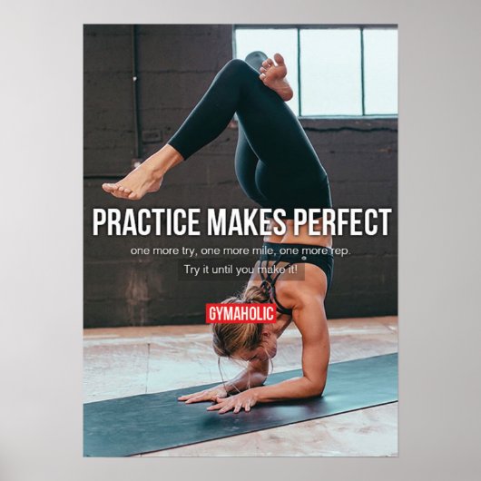 Workout Motivierend Poster (Vorne)