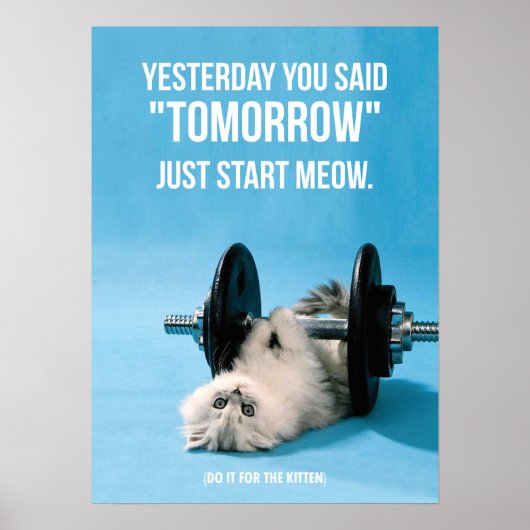 Workout Motivierend Poster (Vorne)