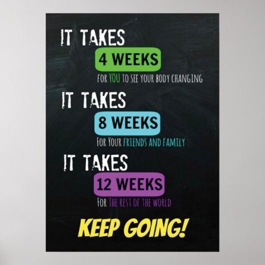 Workout Motivierend Poster (Vorne)