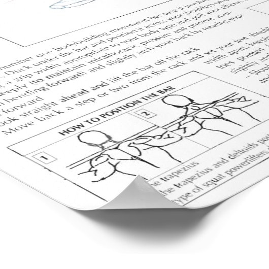 Workout Motivierend Poster (Ecke)