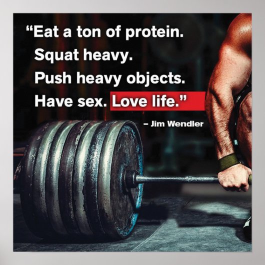 Workout Motivierend Poster (Vorne)