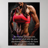 Workout Motivierend Poster (Vorne)