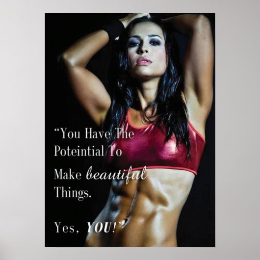 Workout Motivierend Poster (Vorne)