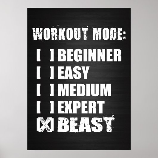 Workout Motivierend Poster (Vorne)