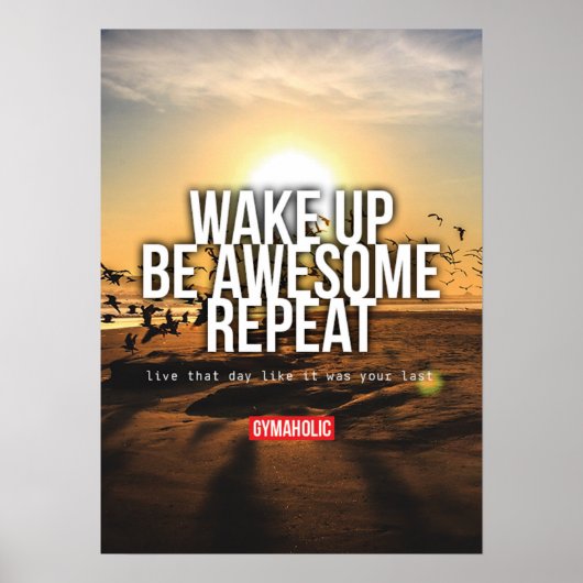 Workout Motivierend Poster (Vorne)