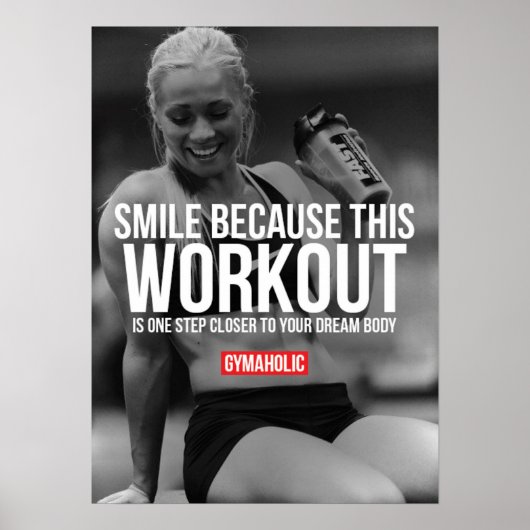 Workout Motivierend Poster (Vorne)