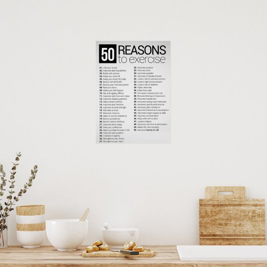 Workout Motivierend Poster (Küche)