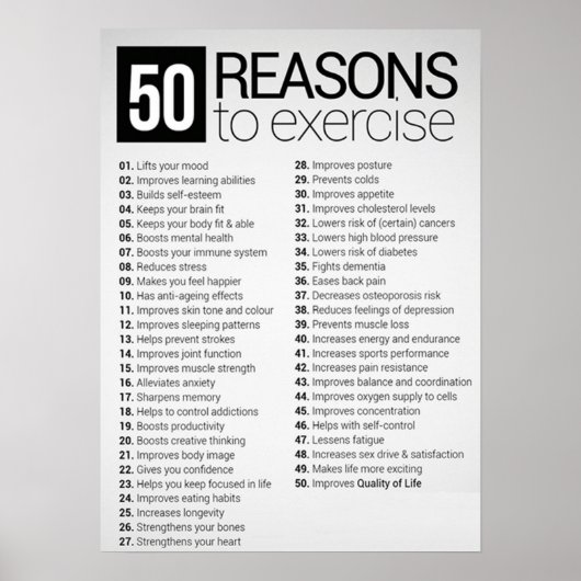 Workout Motivierend Poster (Vorne)