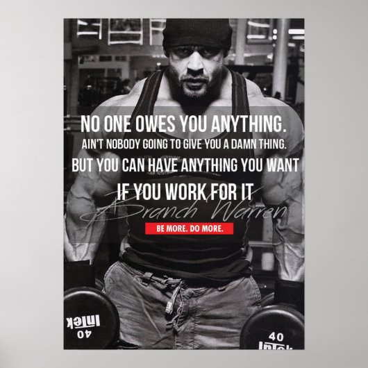 Workout Motivierend Poster (Vorne)