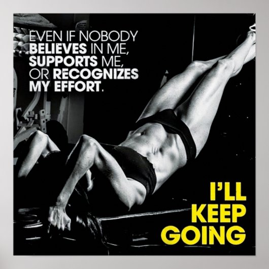Workout Motivierend Poster (Vorne)