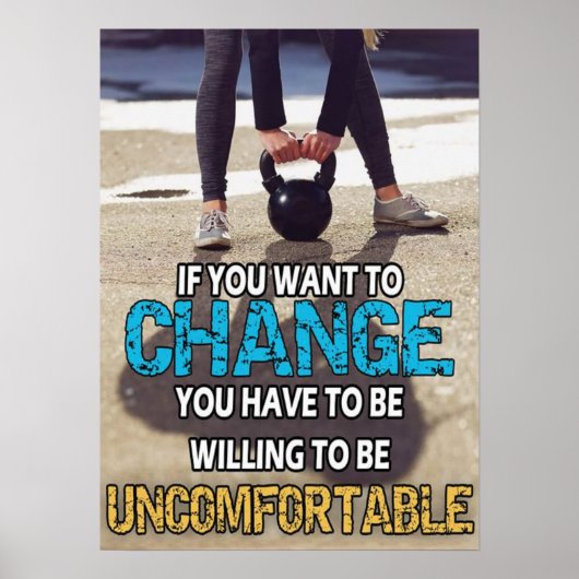 Workout Motivierend Poster (Vorne)