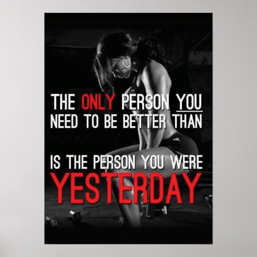 Workout Motivierend Poster (Vorne)