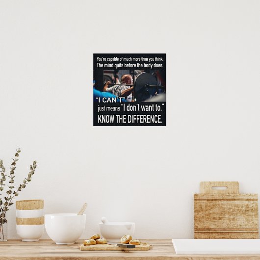 Workout Motivierend Poster (Küche)