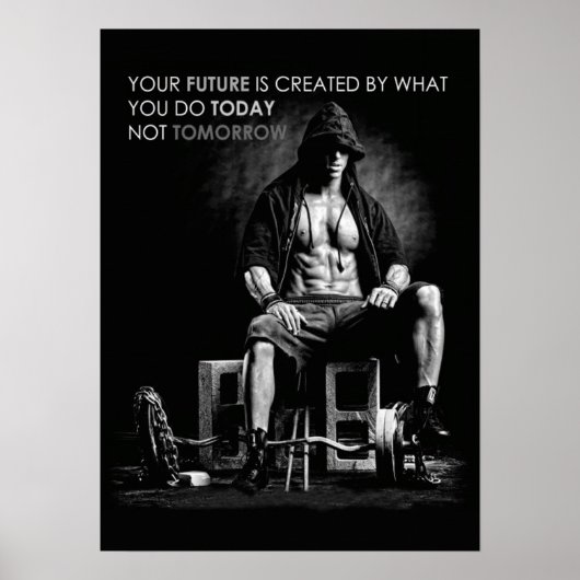 Workout Motivierend Poster (Vorne)