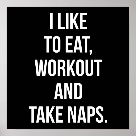 Workout Motivierend Poster (Vorne)