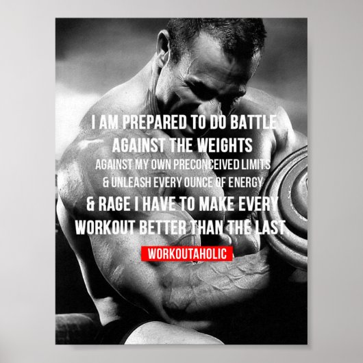 Workout Motivierend Poster (Vorne)
