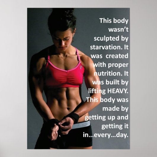 Workout Motivierend Poster (Vorne)