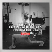 Workout Motivierend Poster (Vorne)