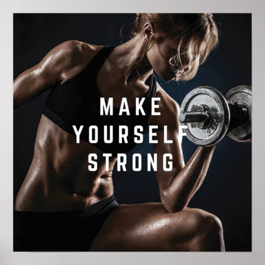 Workout Motivierend Poster (Vorne)