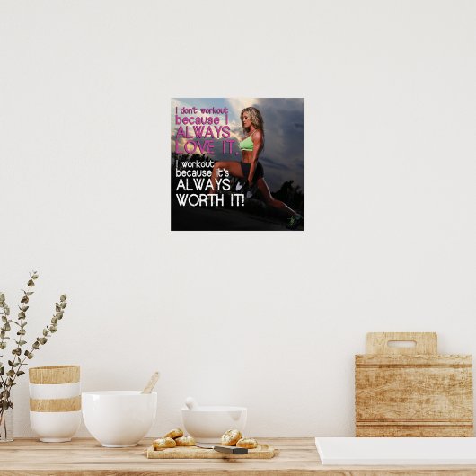 Workout Motivierend Poster (Küche)