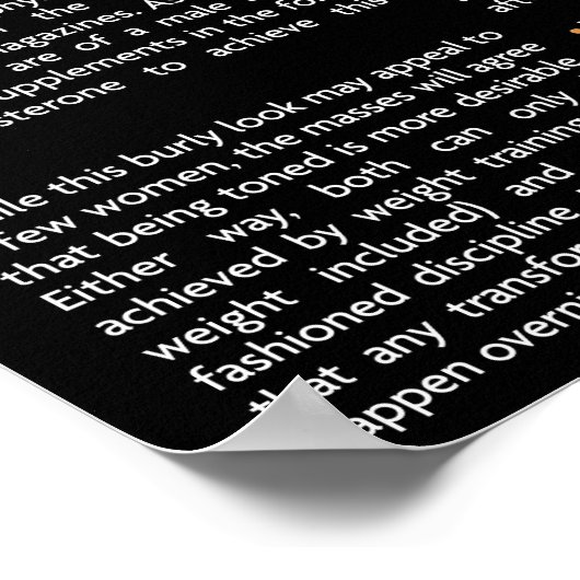 Workout Motivierend Poster (Ecke)