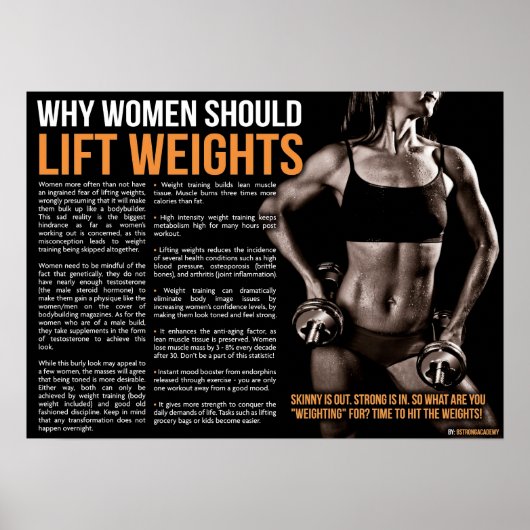 Workout Motivierend Poster (Vorne)