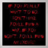 Workout Motivierend Poster (Vorne)