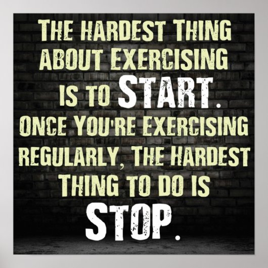 Workout Motivierend Poster (Vorne)