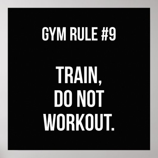 Workout Motivierend Poster (Vorne)