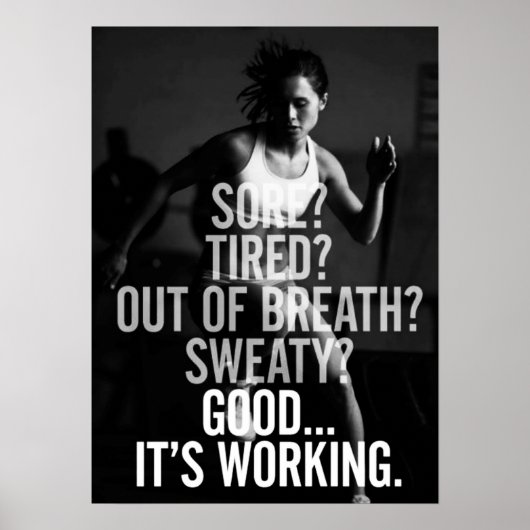 Workout Motivierend Poster (Vorne)