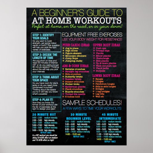 Workout Motivierend Poster (Vorne)