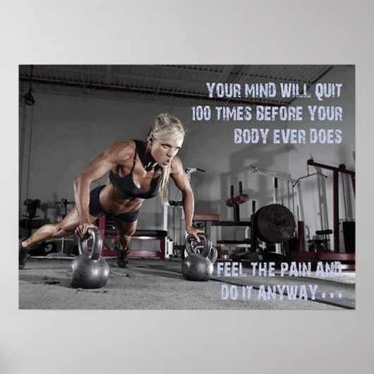 Workout Motivierend Poster (Vorne)