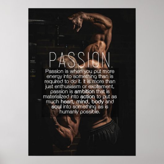 Workout Motivierend Poster (Vorne)